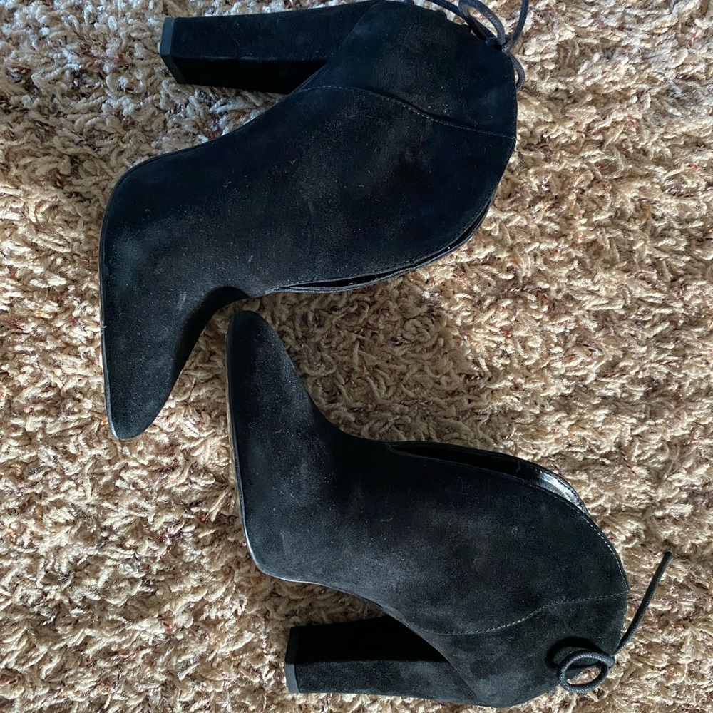 Vince Camuto Black Suede Heeled Boots